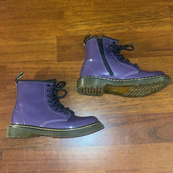 Dr. Marten Youth 1460 Purple Zip/Lace Boots. U.S. 3. - Picture 5 of 16